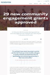 Read more about the article Yayasan Wafaa Indonesia Gemilang Menerima Community Engagement Grant dari Poul Due Jensen Foundation (Grundfos)